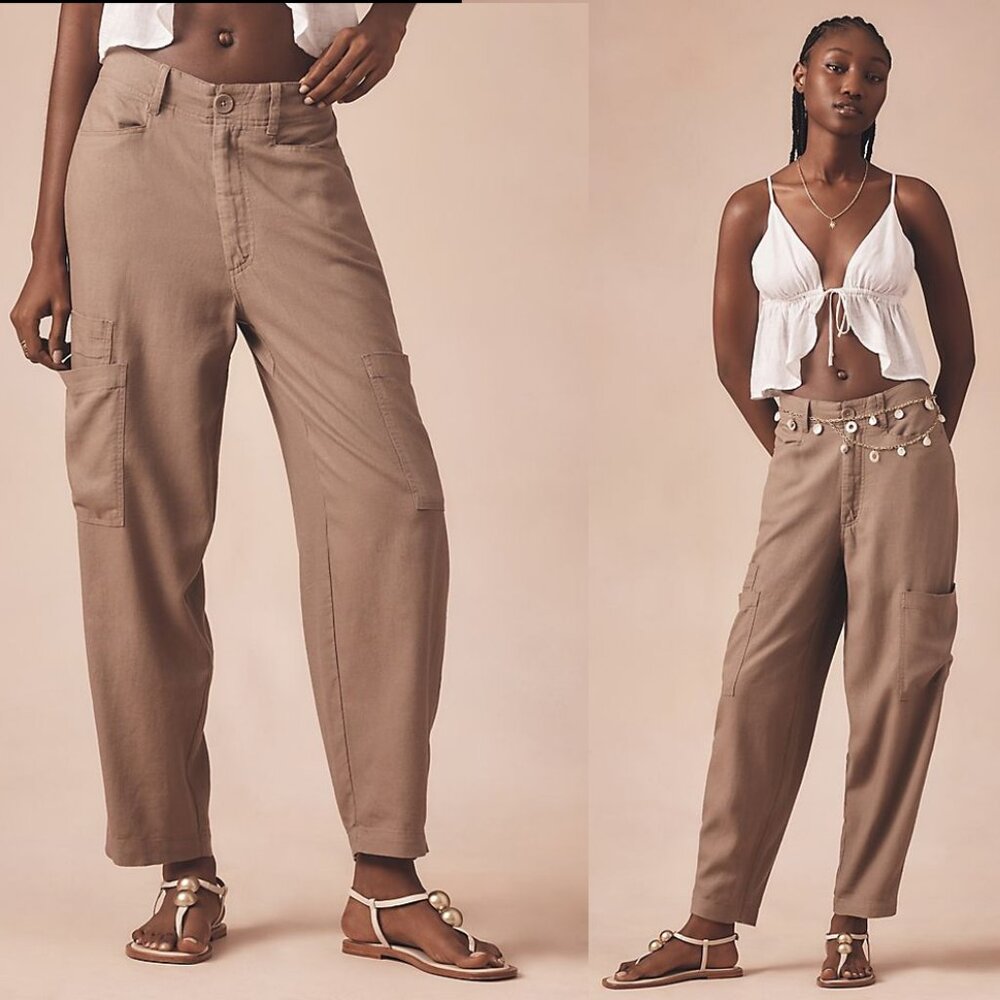 LINEN GOLDIE BALLON CARGO CAMEL
